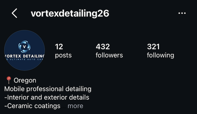 Vortex Detailing profile